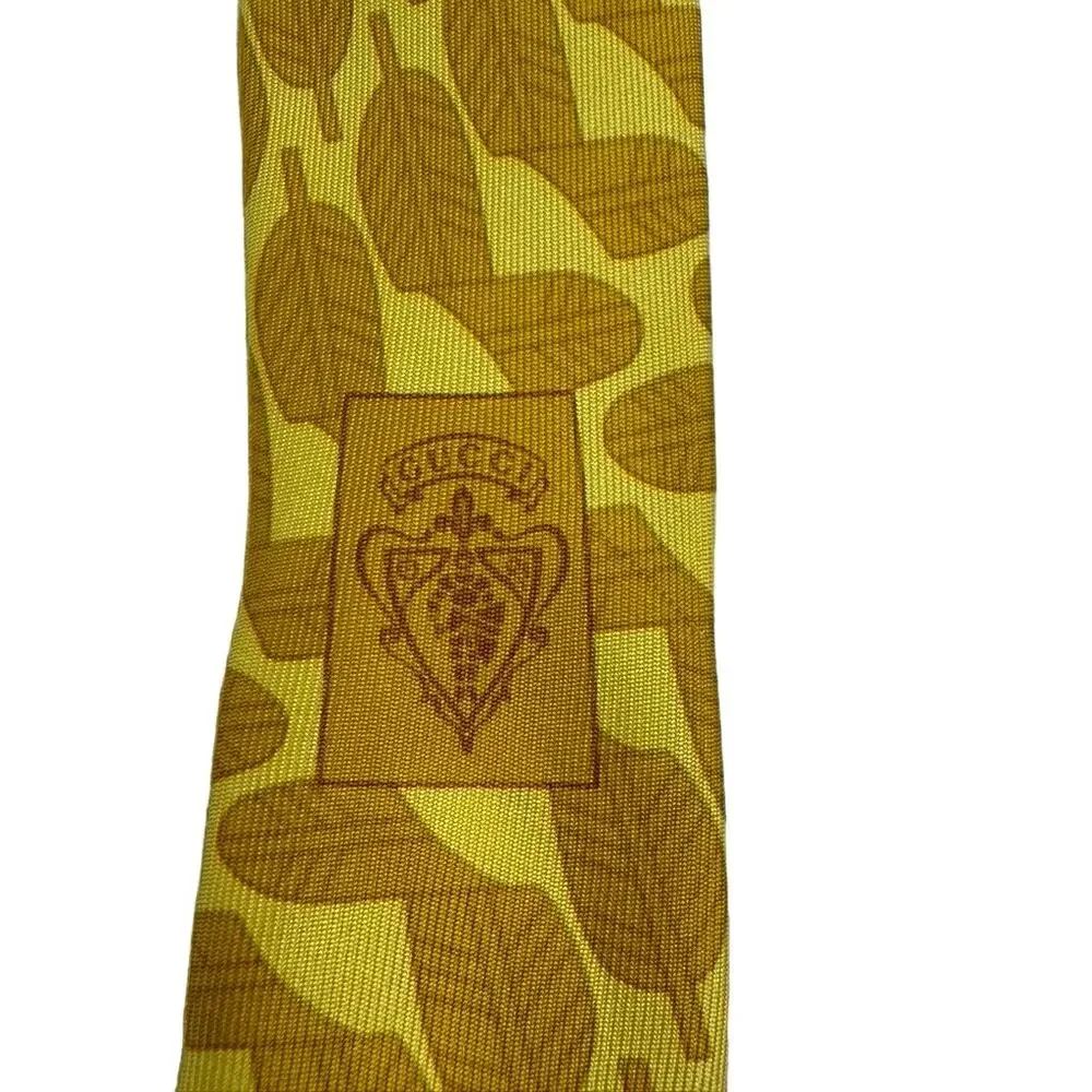 GUCCI‎ Mens Tie Palm Leaves Design PLZ READ!!FINAL SALE NO RETURNS
